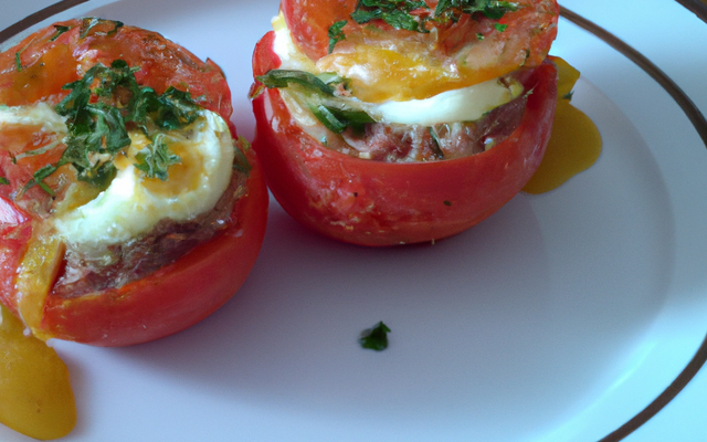 Tomates farcies aux œufs maison