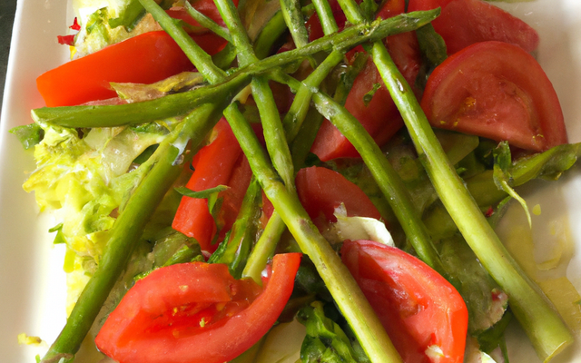 Salade composée tomate asperges