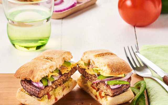 Veggie burger mexicains