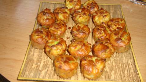 Muffins courgettes et lardons