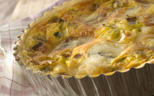 Quiche de poireau au morbier