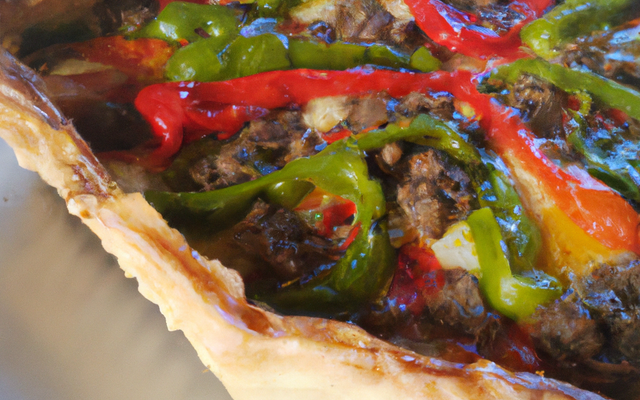 Tarte aux poivrons et viande