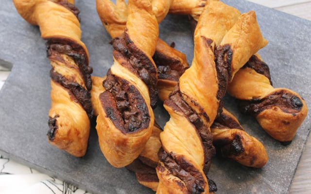 Torsades au Nutella et pépites de chocolat