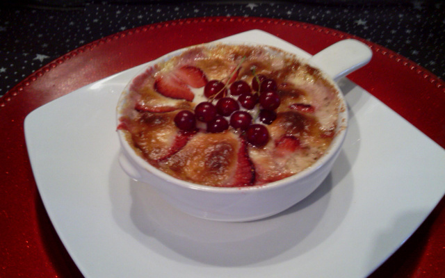 Gratin de fraises reglissé