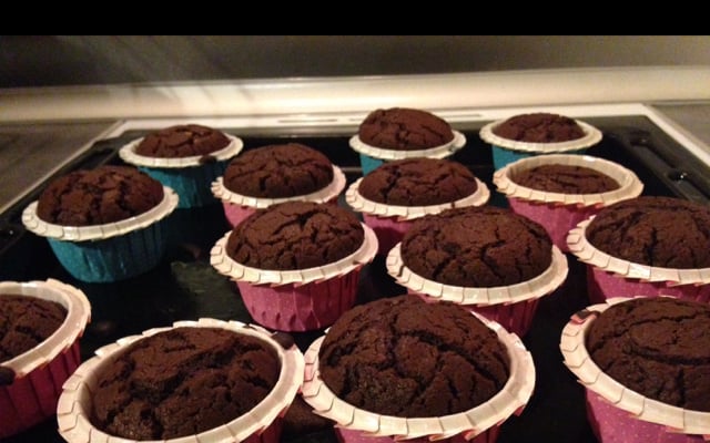 Muffins au chocolat et son cœur caramel spéculoos