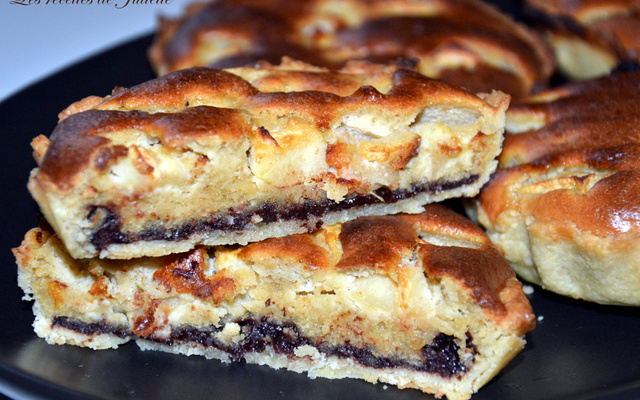 Tartelettes pomme, chocolat, amande