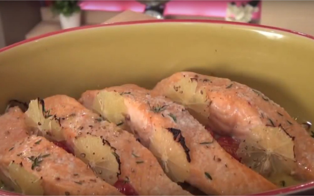 Saumon rôti au four