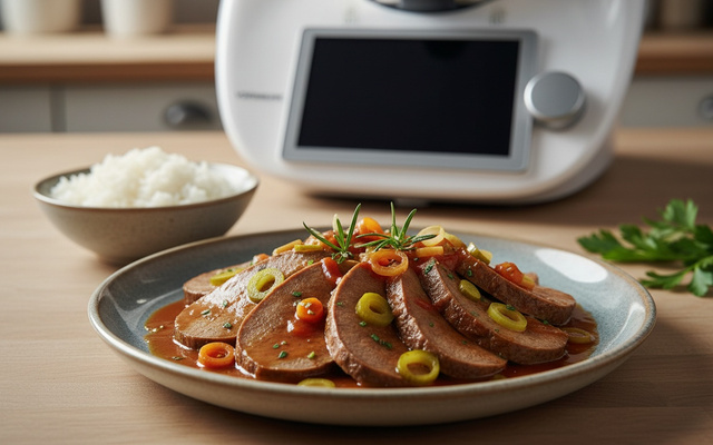 Langue de bœuf sauce piquante au thermomix