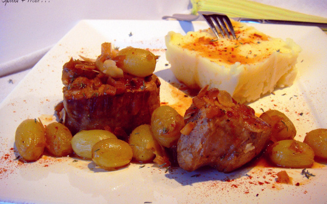 Filet mignon aux raisins