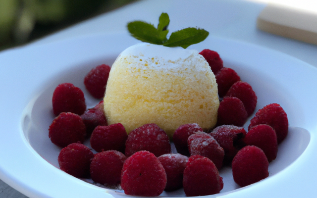 Sorbet soufflé à la framboise