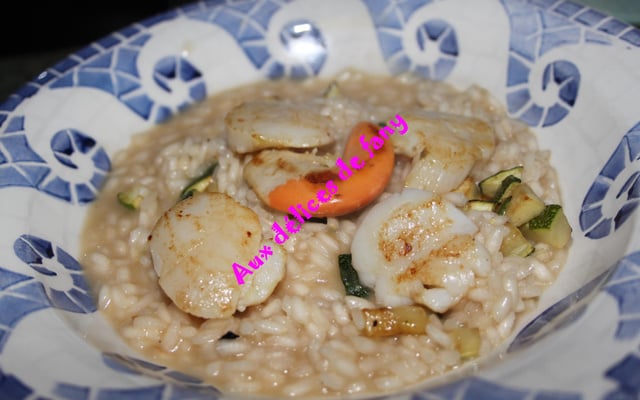 Risotto aux Saint-Jacques et courgette