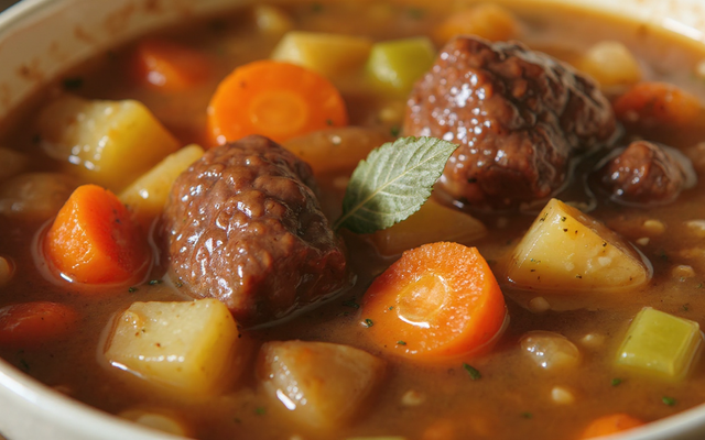 Ragoût de bœuf aux pommes de terre et carottes