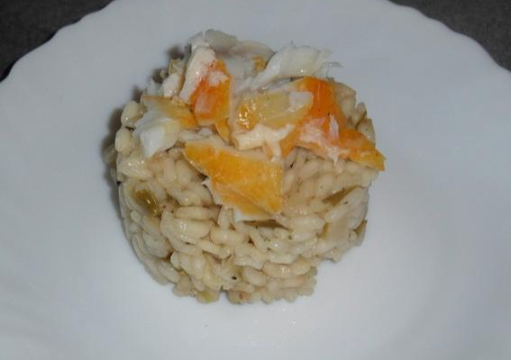 Risotto au haddock et aux poireaux