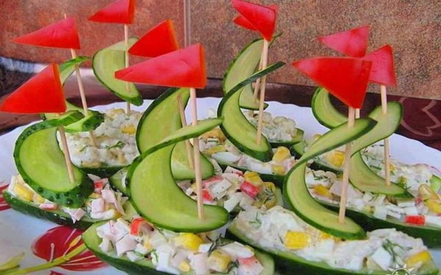 Salade composée au riz