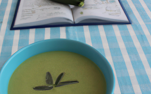 Soupe de courgette au bleu de Gex