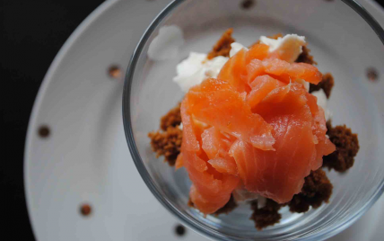 Verrine de saumon festive