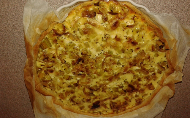 Tarte aux poireaux et fromage de chèvre