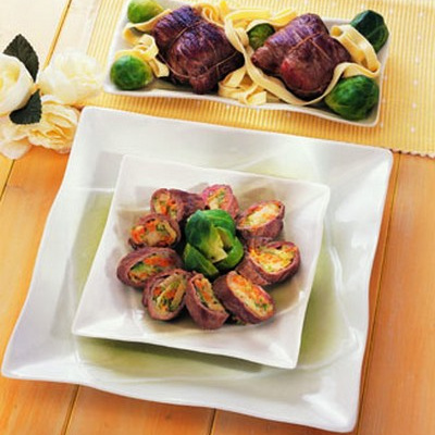 Paupiette de bœuf aux choux de Bruxelles