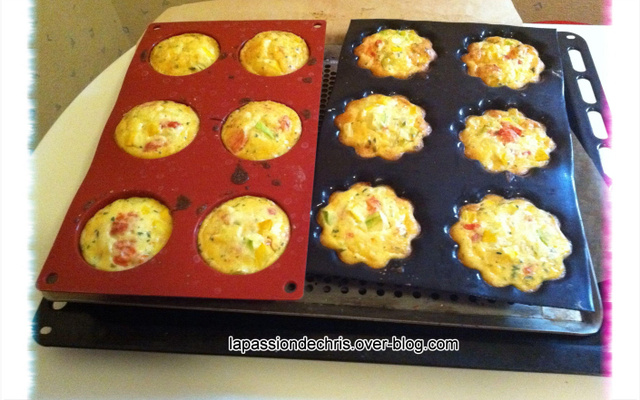 Petits flans de courgettes et tomates