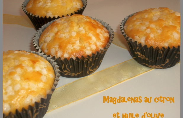 Magdalenas au citron et huile d'olive