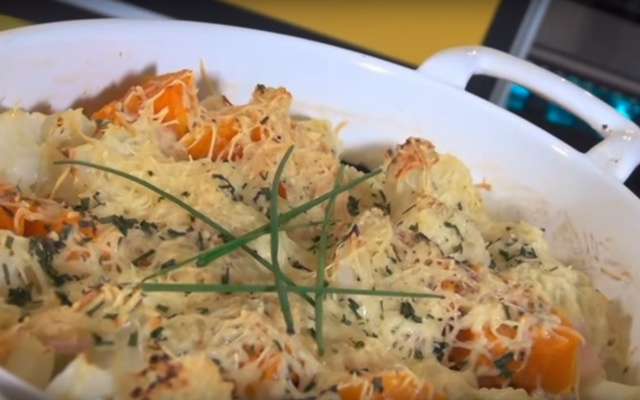 Gratin de chou-fleur et butternut