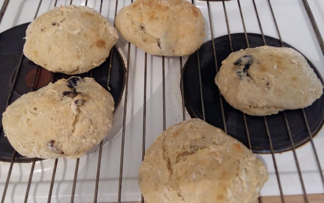 Pain aux olives sans pétrissage