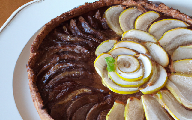 Tarte poires-chocolat classique