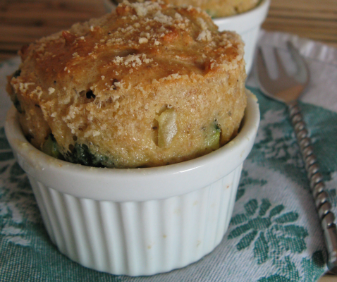 Soufflés de courgette au parmesan