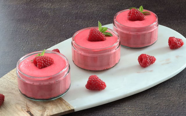 Mousse de framboises sans gélatine