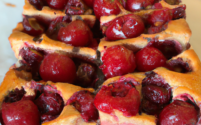 Gâteau basque aux cerises