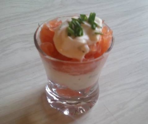 Verrine de saumon et mascarpone