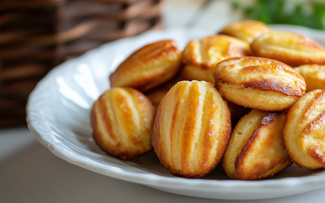 Mini-madeleines à la moutarde et au jambon