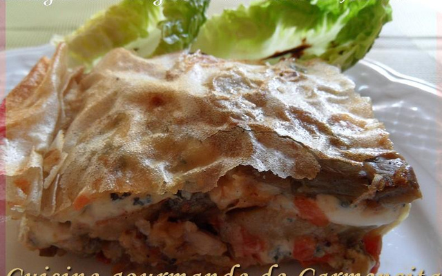 Lasagnes d'aubergines à la Fourme d'Ambert
