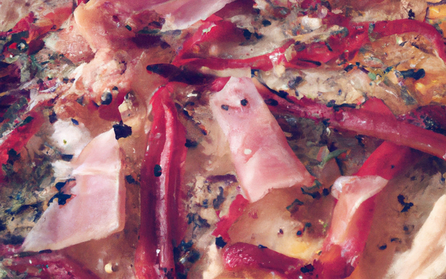 Tarte aux poivrons et au jambon