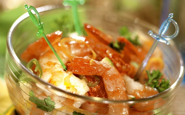 Tapas de gambas marinées