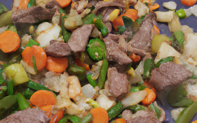 Poêlée de légumes et bœuf