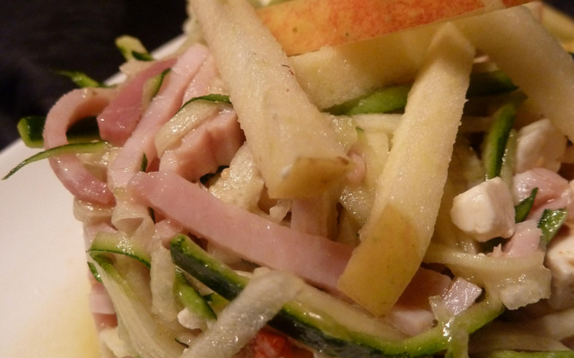 Timbale de courgettes crues