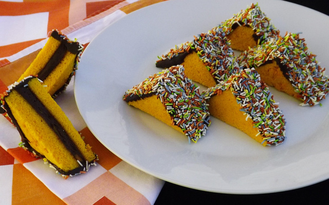 Club cakes kaki et chocolat noir