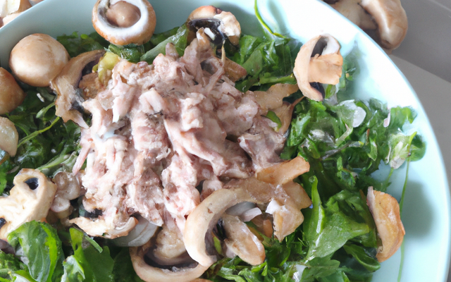 Salade roquette thon champignon
