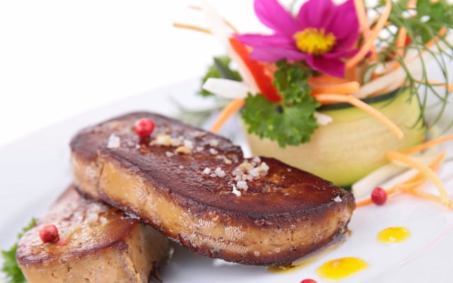 Foie gras poêlé aux pommes