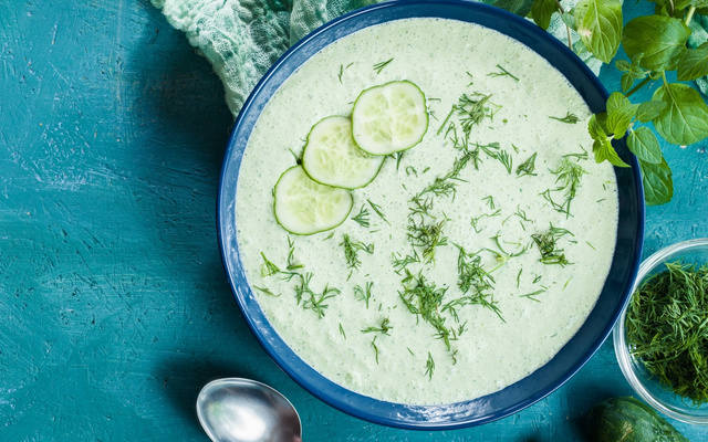 Soupe fraîche de concombre