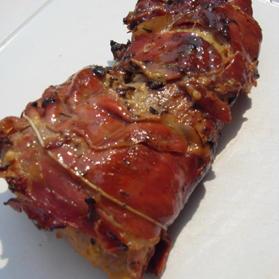 Filet mignon moutardé au jambon de Bayonne