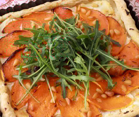 Tarte fine à la ricotta et au butternut