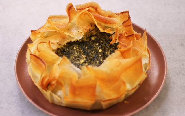Spanakopita - Tarte épinards feta et feuille de brick
