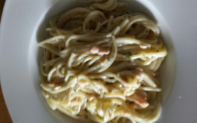 Pâtes au saumon fumé et à la crème