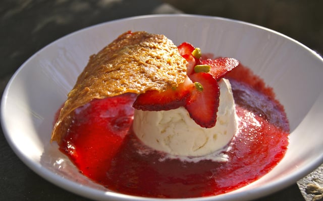 Délice glacé aux fraises