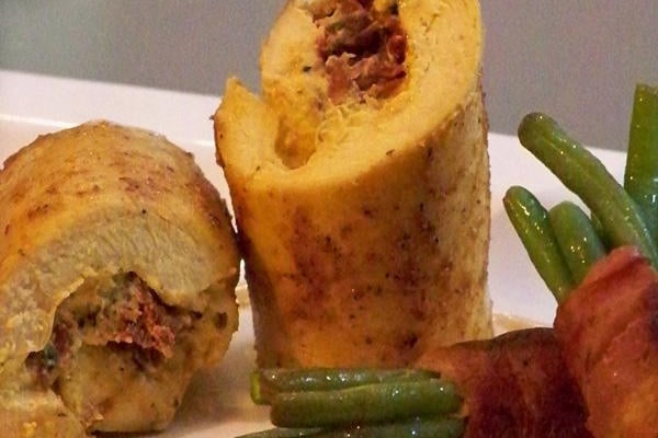 Ballottine de suprême de volaille aux épices