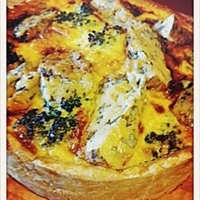Quiche épaisse à la fourme d'Ambert et Brocolis