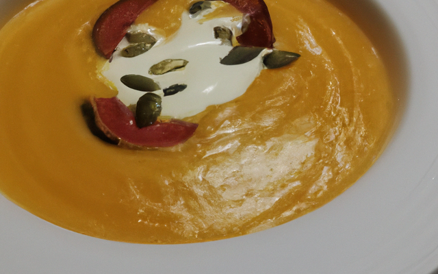 Velouté de potiron au chèvre