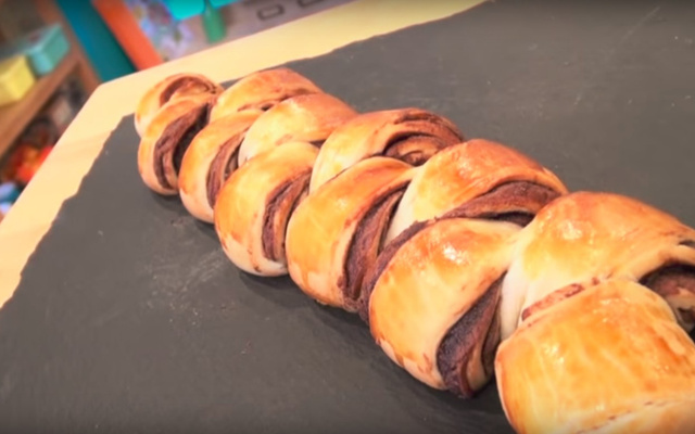 Brioche roulée inversée au chocolat